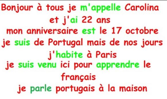 Se présenter en français قدم نفسك باللغة الفرنسية